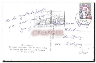 Jaskinia Miraculana w Lourdes — Wydawca Edlux — nr 7.08 — Rewers