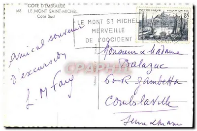 Mont Saint-Michel — Południowy Brzeg — Wydawnictwo Loïc, nr 168 — Rewers