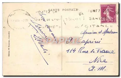 Grenoble — Sąd i Statua Bayard — Wydanie Mr. BOURCIE, nr 65 — Rewers