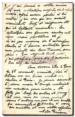 Drzewo owocowe w kwitnieniu — widok ogrodu — wydawca Lévy d'Azur, nr 65 — Rewers