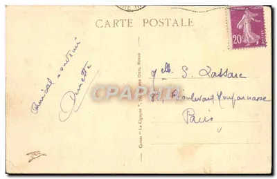 Rouen - Pałac Sądowy — wydawca Kartki 'La Cigogne', nr 404 — Rewers