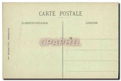 Versalles - El Parque - Estanque de Apolo y la Avenida Real — Mme Moreau Editor, Versalles — Reverso