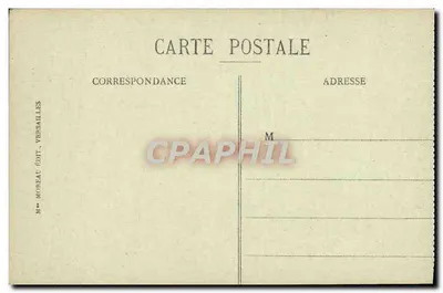 Fronton Pałacu w VERSAILLES — widok panoramiczny — M. Moreau Wydawca, Versailles — Rewers
