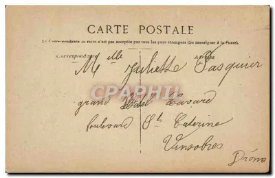 Jeune femme en chapeau orné — portrait colorisé — éditeur BASCONNE — Rewers