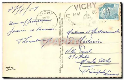 Vichy — Chalet Imperatora — La Cigogne, nr 402 — Rewers