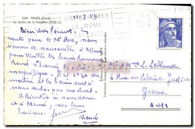 Ogród Fontaine — Nîmes (Gard) — Wydawnictwo Rella, n° 2588 — Rewers