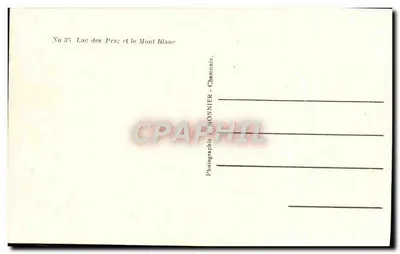 Jezioro Praz i Mont Blanc — Fotografia R. MONNIER - Chamonix — Nr 35 — Rewers