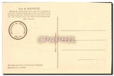 Fort Souville — bombardowany i atakowany w 1916 — wydawca Hélio-Lorraine, Nancy — Rewers