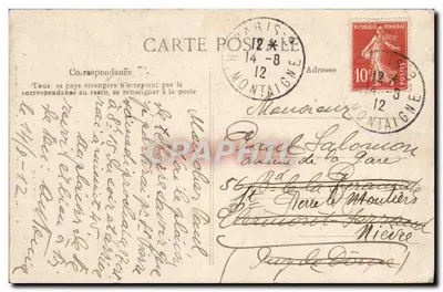 Paryż - Katedra Notre-Dame (fasada) — Styl ogivalny, zbudowana w latach 1163–1315, odrestaurowana w latach 1845–1879 przez Viollet-le-Duc — Wydawca E.P.D., nr 4310 — Rewers