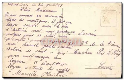 Il Monte Dore - Il Capucin — L’Auvergne pittoresca — editore 3249 — Verso