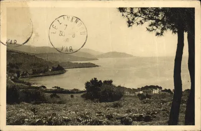 Bilhete postal antigo Corniche dos Maures A Costa Vista dos Coteaux de Saint Clair