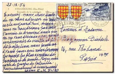 Strasburg — Katedra — Wydawca Fleurs, nr 409 — Rewers