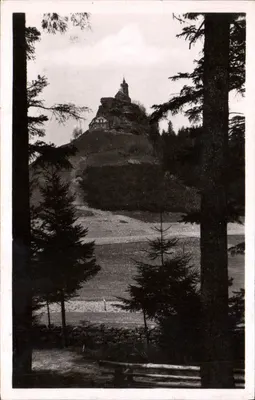 Dabo - O Castelo e a Capela São Léon — Hotel-Pensão «Au Rocher» — editor REAL PHOTOS C.A. STRASBOURG