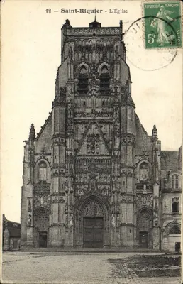 Saint-Riquier - A Igreja — vista da fachada gótica — editor: Bilique & Cie, n°12