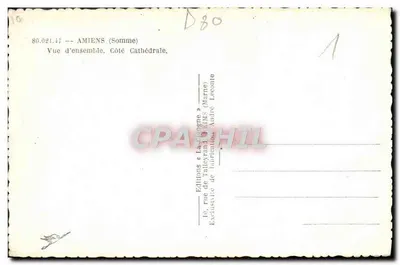Amiens (Somma) — Ogólny widok, strona katedry — La Cigogne — Rewers