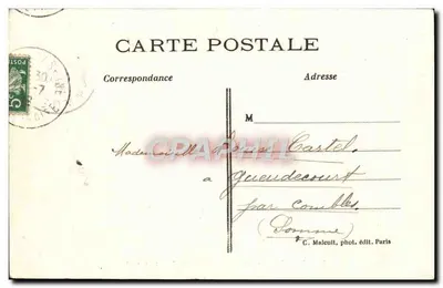 Mantes — Bras de Seine à Dennemont — C. Malcuit, fot. édit. Paris — Verso