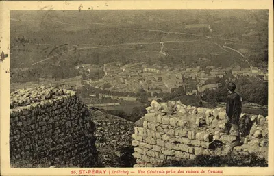 St-Péray (Ardèche) — Vista Geral tirada das ruínas de Crusso