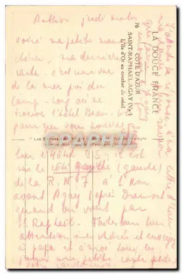 Wyspa Or w zachodzącym słońcu — Saint-Raphaël-Agay (Var) — Les Éditions de VV.2a, Paris — Rewers