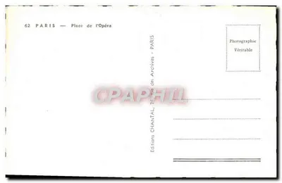 Paryż — Plac Opery — Wydawca Chantal — Rewers