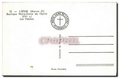 L'Epine (Marne-51) — Bazylika Najświętszej Maryi Panny z L'Epine, XV wiek — Foto Właściwa — Rewers
