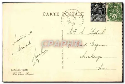 Aix-les-Bains — Entrata del Grand Cercle — editore Braun & Cie, n° 11804 — Verso