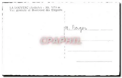 La Louvesc (Ardèche) — Vista generale e Boulevard des Élégants — Cim — Verso