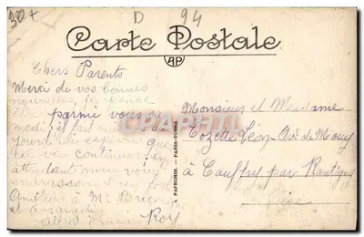 Villeneuve-St-Georges — Le Pont Suspendu — Vue sur Villeneuve — éditeur : PARECHIN — n°7 — Reverso