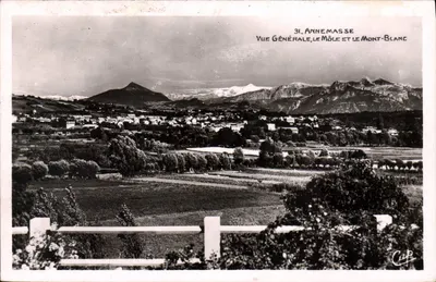 Saint-Annemasse — Vista geral, o Môle e o Mont-Blanc
