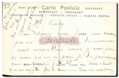 Valle de la CURE — Pierre-Perthuis, Rocas de Gingon — Edición Curet-Renaudot, Avallon — Reverso