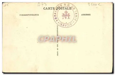 Notre-Dame de Tamié — statua w Abbatii de Tamié — Grav. et Imp. Savas, Dellegarde — Rewers