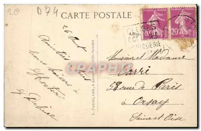 St-Gingolph — Jezioro Leman — Obrzeża Évian-les-Bains (Hte-Savoie) — L. Faurraz, wyd. — Rewers