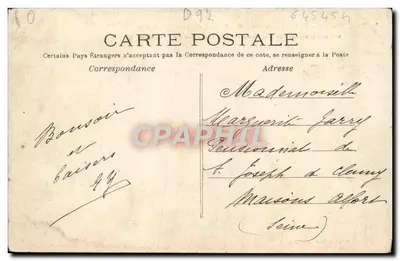 Castelo de La Malmaison — Fachada e Cour d'Honneur — G. Lalandière editor. Nueil — Verso