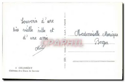 Castelo dos Duques de Saboia — Chambéry — editor BEAL-PHOTO (48) — Verso