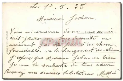 Pau — Vista geral sobre o Gave — editor Labouche Frères, n°6 — Verso