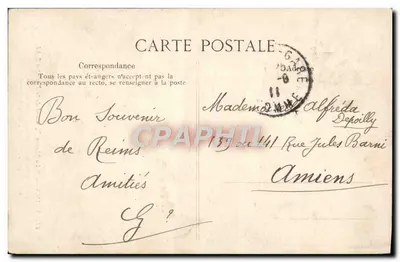 Reims — La Marne, motyw Fontaine Sude — wydawca (B.P. 1906) — Rewers