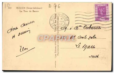 La Tour du Beurre — Rouen — Wydawnictwo Sztuki Wygn — Rewers