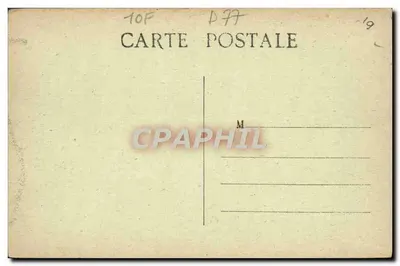 Paleis van FONTAINEBLEAU — Het karpentje en het Pavillon van de Keizer — onbekende uitgever, serie-nummer 19 — Achterkant