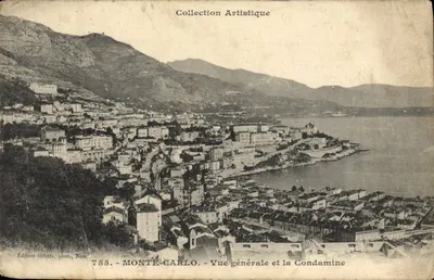 Monte-Carlo — Vista geral e a Condamine — Edição Giletta, fot., Nice, n° 755