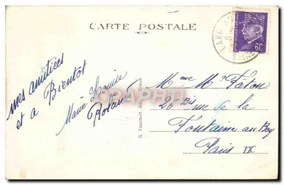 Larchant (S.-et-M.) — Rocas de Dame-Jeanne — G. Foucault, editado en Dreux, n° 9 — Reverso