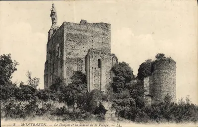 Montbazon — O Donjon e a Estátua da Virgem — LL.