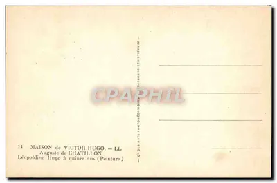 Léopoldine Hugo op vijftien jaar oud — Schilderij — MAISON de VICTOR HUGO — Achterkant