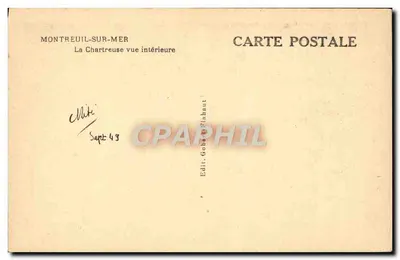 Montreuil-sur-Mer — La Chartreuse vista interna — Edit. Gobet Flinbaut — Verso