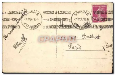 O Col d'Aubisque (alt. 1701 m) — ENV. d'ARGELÈS — editor ARA — Verso