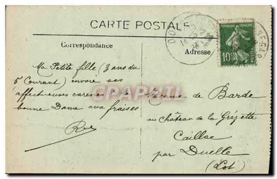 A CIDADE DE CARCASSONNE — O Castelo Feudal — Entrada Principal — Edição Léon Fournier — Verso