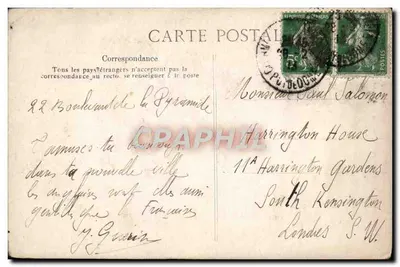 O Mont-Dore — Um dos rochedos do Sancy — L'Auvergne Pittoresque, n°723 — Verso