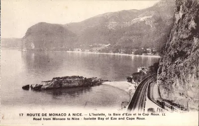 A Ilhota, a Baía de Eze e o Cabo Roxo — Estrada de Mônaco a Nîmes — LL
