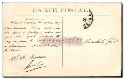 Bois de Bouleque — La Grande Cascade — éditeur ADEUILLE, n°7 — Verso