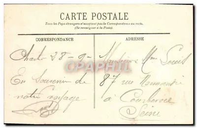 Chartres — Katedra — Widok z Place Châtelard — L.L. — Rewers