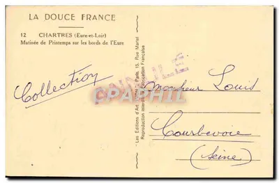 Chartres (Eure-et-Loir) — Wiosenna pora na brzegach Eury — Les Éditions d'Art Yvon — Rewers
