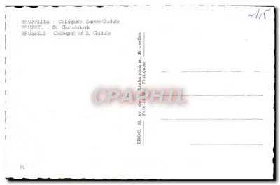 Bruxelas - Colegiata Santa Gudula — Editor EDOC, n° 14 — Verso